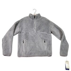 Gaiam Womens Sherpa Pullover Jacket Studio to Street Gray Size Large